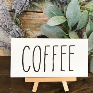 Coffee Decorative Tile Sign 3” x 6” Tier Tray